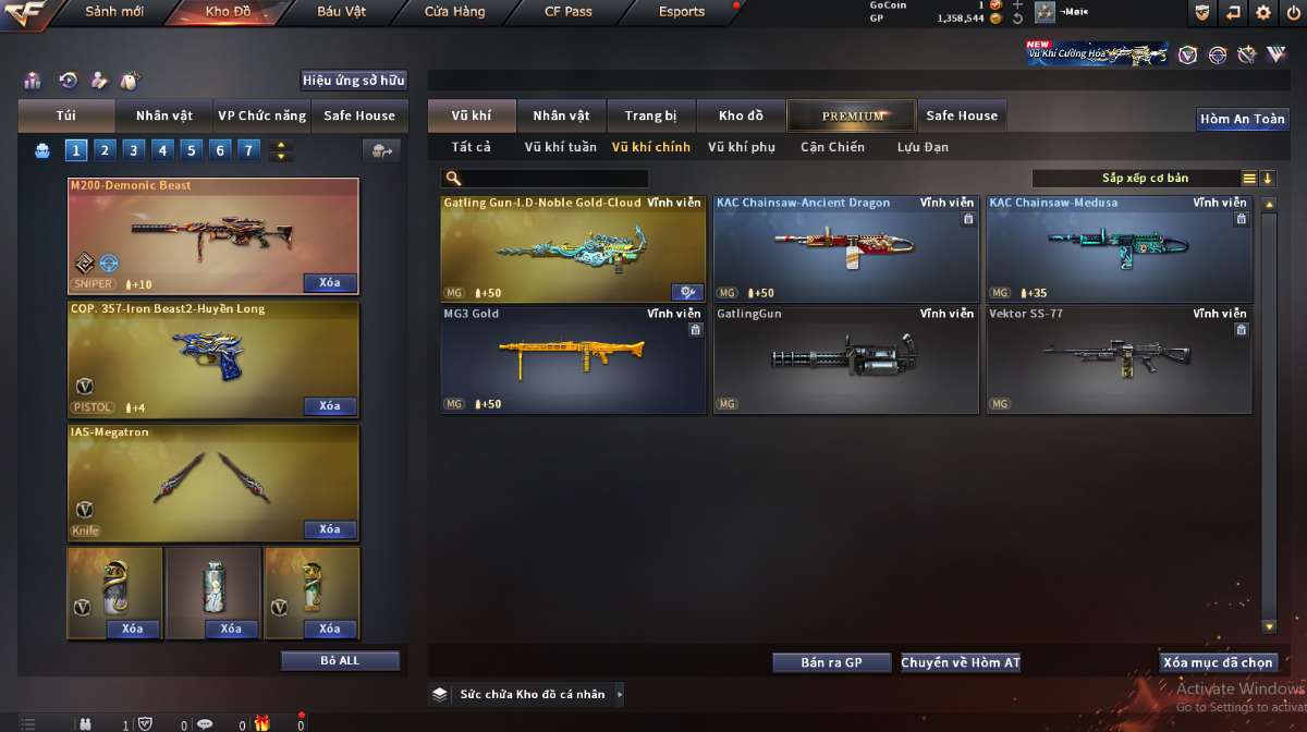 shop acc cf uy tin gia re